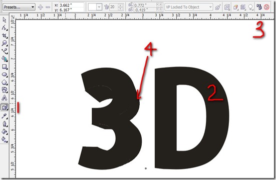 3D Text Corel Draw