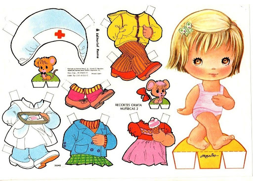 RECORTABLES DE MUÑECAS