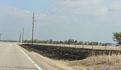 Grass Fire near the old farm