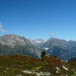 En arri�re plan la Suisse et le barrage d'Emosson