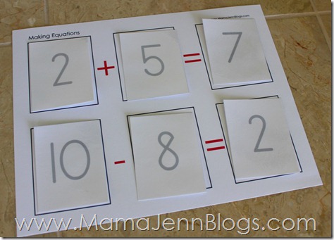 Making Addition & Subtraction Equations: FREE Printable Math Game