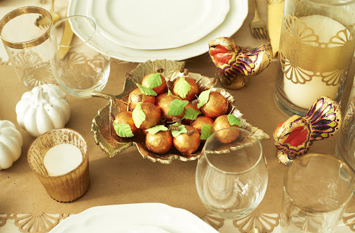 Chocolate Turkeys & Chocolate pumpkin truffles from Godiva http://www.godiva.com/. The plates are from Mikasa, www.mikasa.com. Chocolate Turkeys & Chocolate pumpkin truffles from Godiva http://www.godiva.com/. The plates are from Mikasa, www.mikasa.com.
