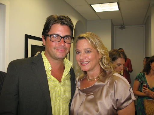 Special projects editor Anthony Luscia and Wedding Library owner Claudia Hanlin pose for a quick shot.