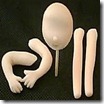 cabecinha, bracinho, perninhas de biscuit