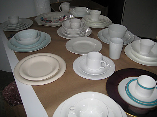 Here are some of our whites and patternless plates.
