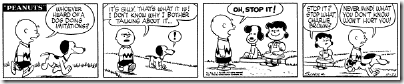 Peanuts 1955-11-22 - Snoopy as Lucy