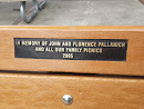 John and Florence Pallanich Memorial Bench