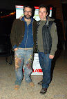 Liniers y Kevin Johansen antes de comenzar el concierto. Foto: Jorge Amado Group. Prdo: Mirabaires.