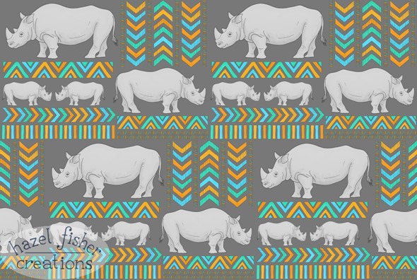 2014 July 15 rhinoceros Spoonflower contest entry hazel fisher creations