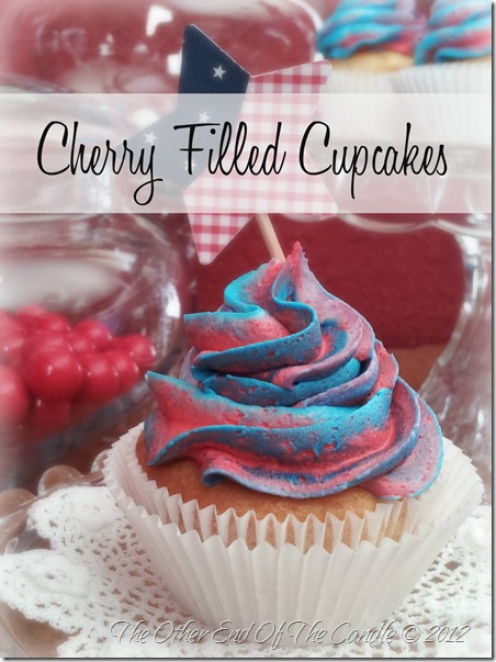 Cherry Filled Patriotic Cupcake