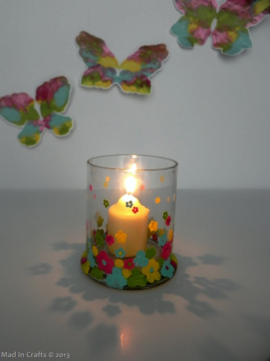 Dip Dot Flower Votive Candle