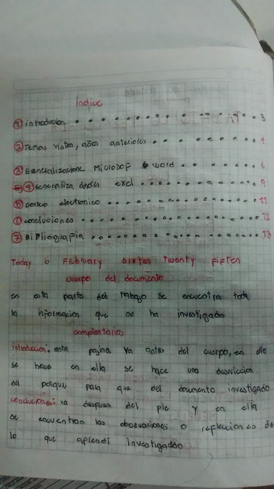 Area De Tecnologia Cuarto Grado Aprende A Hacer Portadas Indices E Introduccion Para Un Trabajo Investigativo