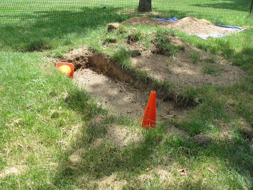 A test dig in front of Burnham Hall on Drury University's campus.
(Photo credit: Jeremy Shreckhise)