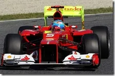 Alonso nelle prove libere del gran premio di Spagna 2012