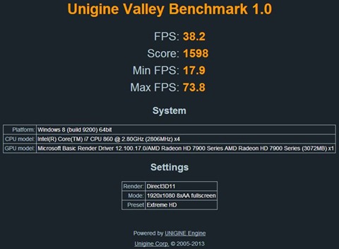 Unigine Valley Benchmark