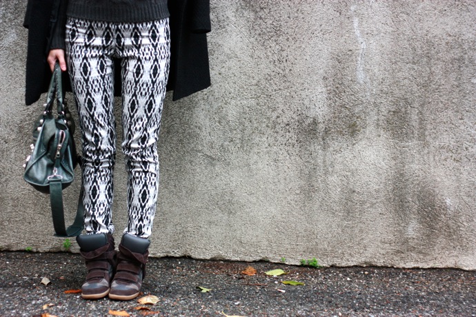 isabel marant sneakers grey f/w 2013, aztec pants, outfit