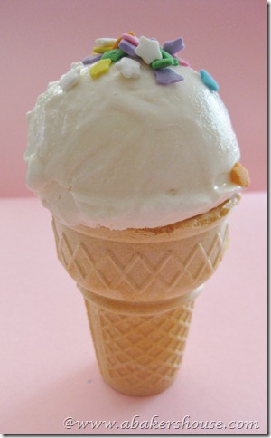 cake cone with ice cream