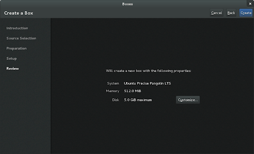 GNOME Boxes 3.6 