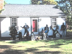 11.2011 Wellfleet Halloween yard 10 front of house