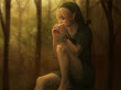 Elven Girl Drinking