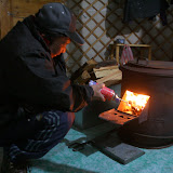 Our driver lighting our stove the fast way - with a blowtorch