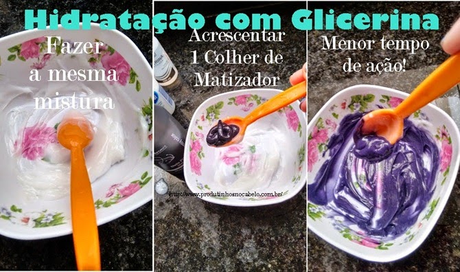 Hidratação de Glicerina para cabelos