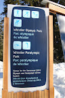 Signage for Whistler Olympic Park