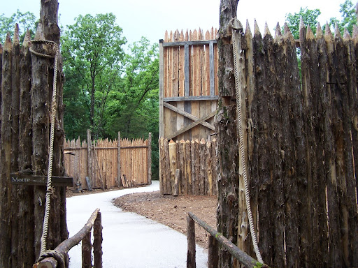 Visitors can walk through a Motte and Bailey fortress on the grounds of the Ozark Medieval Fortress.