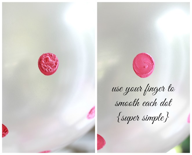 balloons pink polka dots