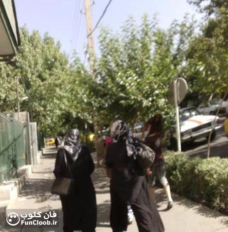 عکس دختر با شلوارک در خیابان های تهران