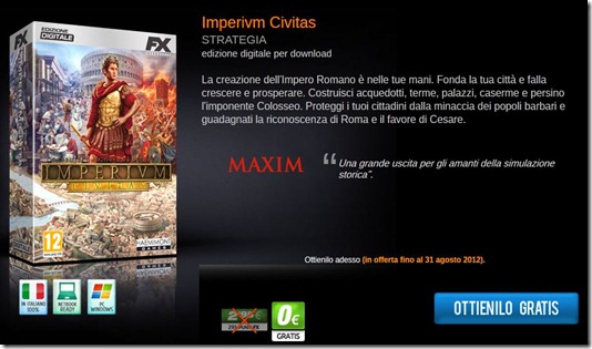 Imperium gratis fino al 31 agosto 2012