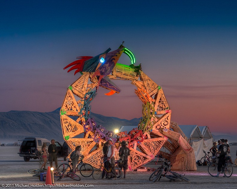 "Ouroboros" by the Flipside CORE project, Burning Man 2011