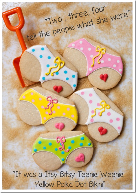 Bikini Tushie Cookies