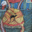 "Camel Chair" Foil/Oil Pastels