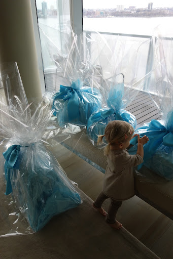 Jude is incredibly observant. She was enchanted by the big satin bows.