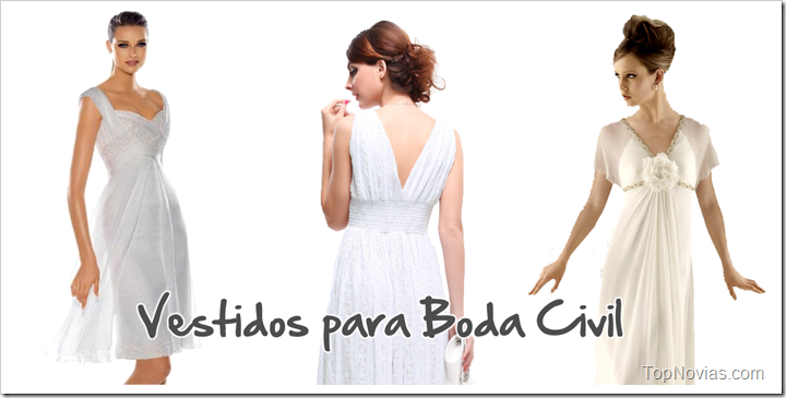 vestidos de novia para boda civil, fotos y diseños elegantes
