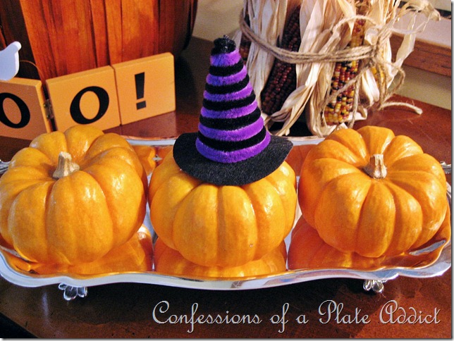 Pumpkins with hat