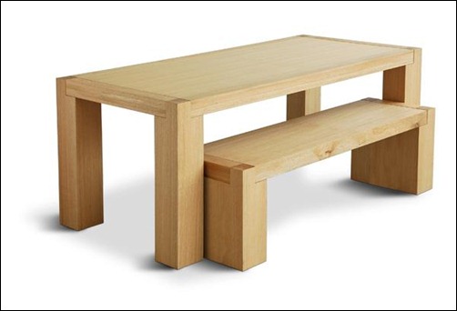 GUS Plank Table and Bench