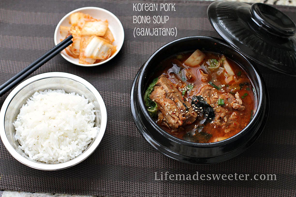 Korean Pork Bone Soup with Potatoes (Gamjatang)