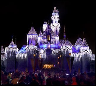 Sleeping Beauty Castle Snow Overlay