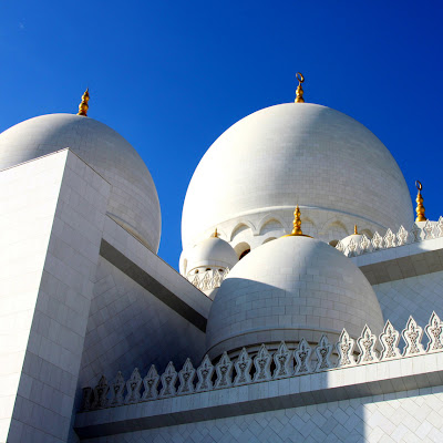 Sheikh Zayed Grand Mosque (Arabic: ) in Abu Dhabi is the largest mosque in the United Arab Emirates and the eighth largest mosque in the world. I will be posting a set of 13 shots taken of this amazing architecture.<br> © Tarek S.<br> 5194774385.jpg