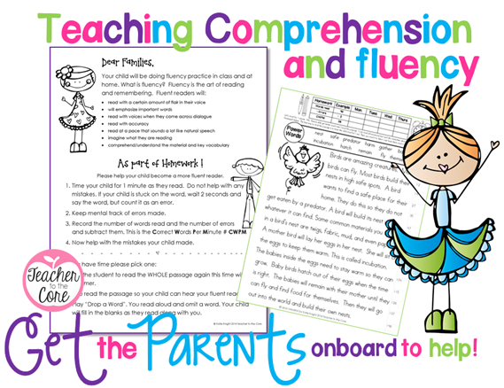 Slide12 Great letter to get parents involved with fluency
