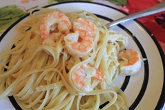 Citrus and Garlic Shrimp Linguine