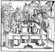 Woodcut Of Seller Of Theriac From Hieronymus Braunschweig 1500