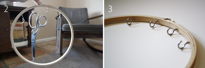 embroidery hoop wall hooks tutorial 2