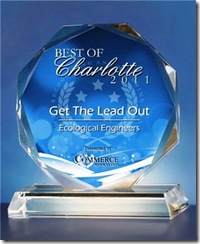 Charlotte asbestos and lead paint inspection company Get The Lead Out earns the 2011 Best of Charlotte award for ecological engineers.