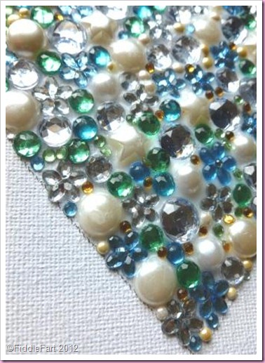 Jewelled Canvas Heart.. Jewelled Canvas Heart..
