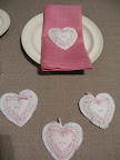 Easy and sweet, these heart shaped doilies are sewed together and have jelly beans inside of them. Easy and sweet, these heart shaped doilies are sewed together and have jelly beans inside of them.