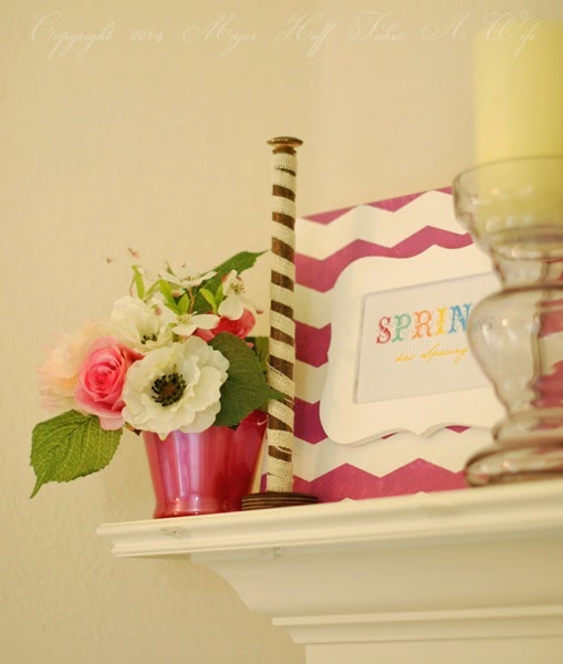 Spring Artwork on mantel pantone color of the year.jpg Spring Artwork on mantel pantone color of the year