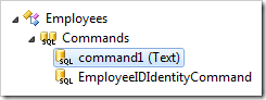 Employees 'command1' in Code On Time Project Explorer Employees 'command1' in Code On Time Project Explorer